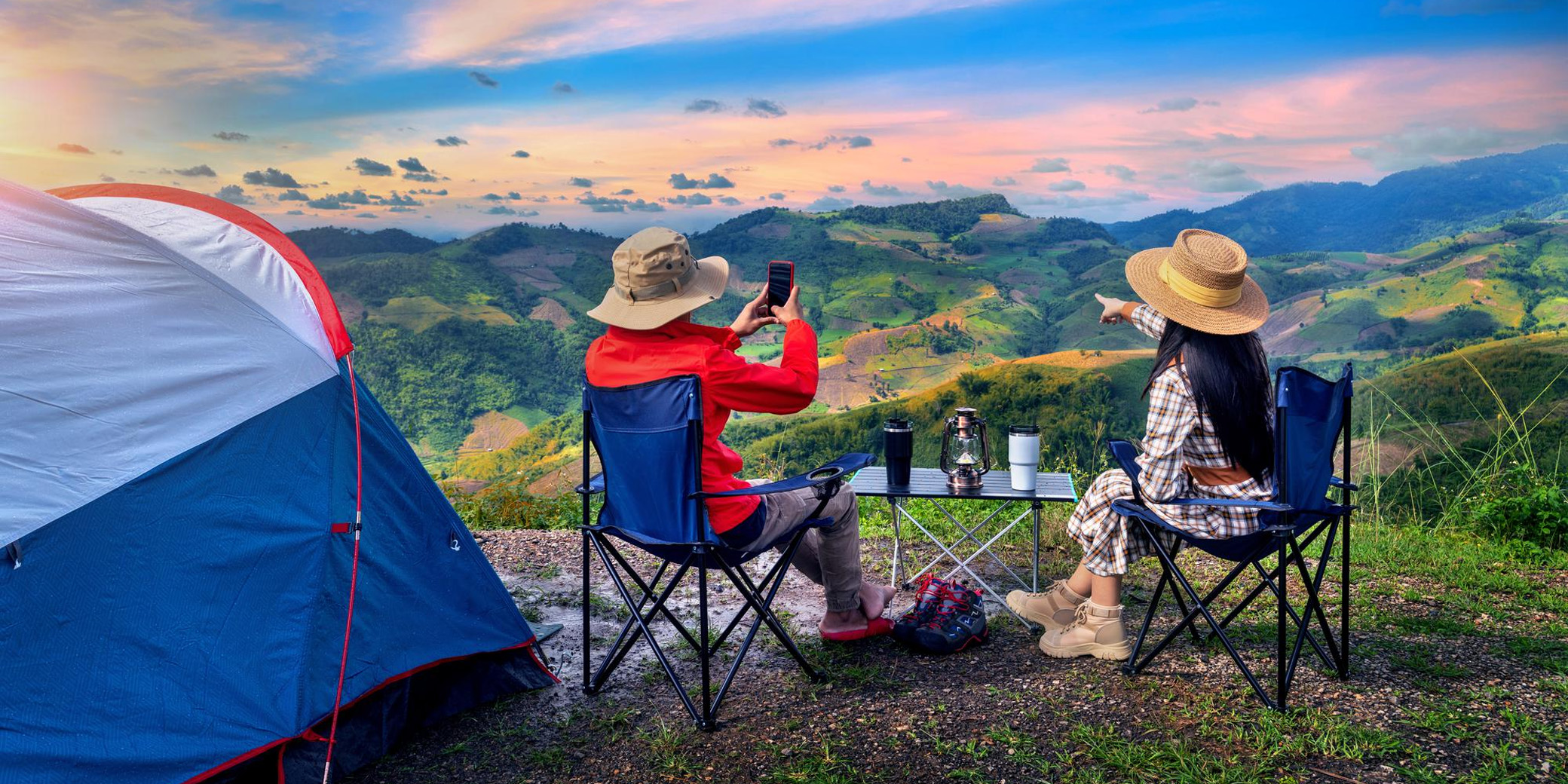 Best view, good weather, close to nature: Camping spots.